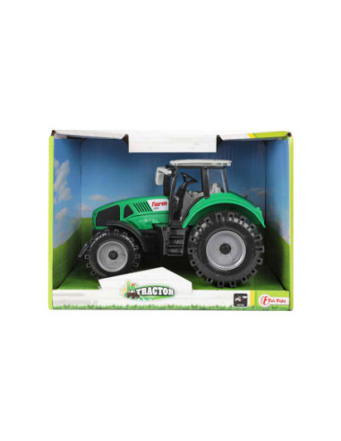 Tractor met Frictie Groen 19cm
