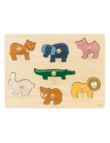 Trixie Houten Noppenpuzzel Dieren 7st.