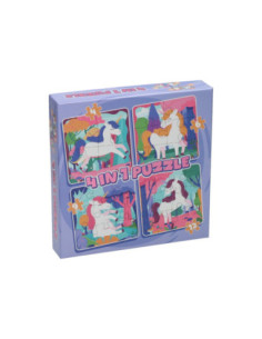 Legpuzzel 4in1  Eenhoorn 12st.