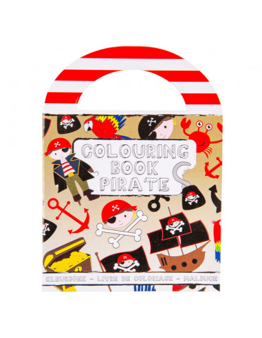 Kleurboek Met Stickers Piraat 24st.