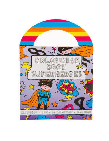 Kleurboek Met Stickers Superhelden 24st.