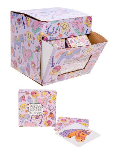 Mini Memo Spel Karton Paarden 60st.