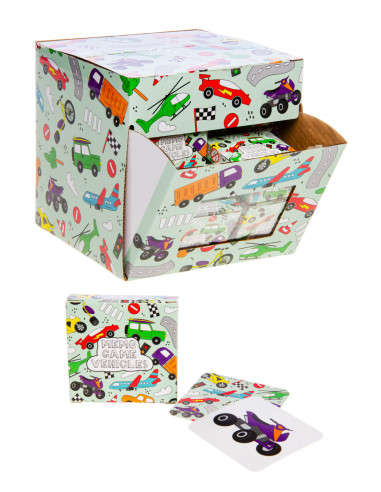 Mini Memo Spel Karton Voertuigen 60st.