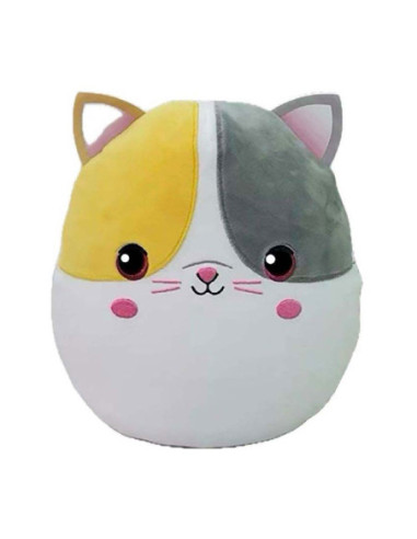 Ty Squish a Boo Yellow Grey Cat 20cm