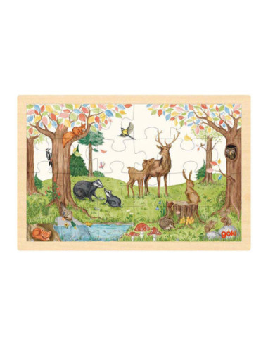 Goki Houten Legpuzzel in het Bos 24st.