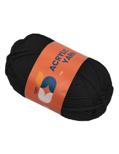 Colorations Acrylgaren Zwart 50g