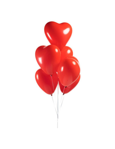 Ballonnen Hart Ballonnen Rood 30cm 6st.