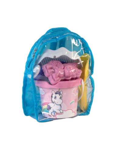 Rugzak met Strandset Eenhoorn 6dlg.