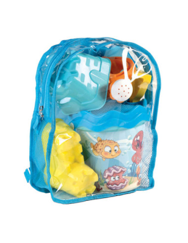 Rugzak met Strandset Zeedieren 7dlg.