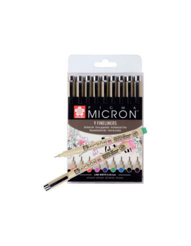 Sakura Pigma Micron 05 Etui met 9...
