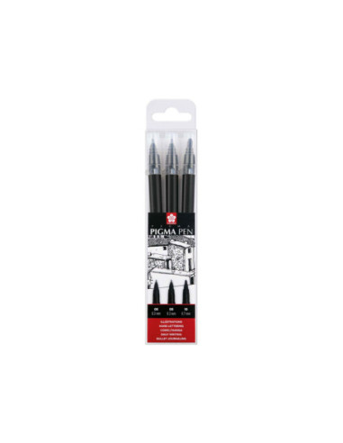 Sakura Pigma Pen Zwart Set 3
