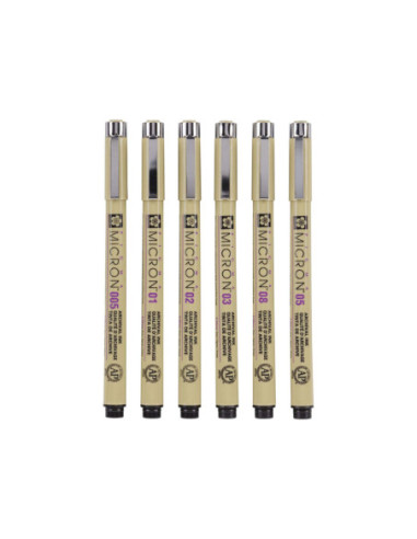 Sakura Pigma Micron 01 Etui met 6...
