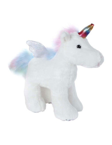 Eehoorn Staand Pluche Knuffel Wit 18cm