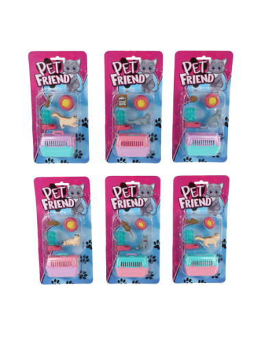 Kat in Reismand met Accessoires