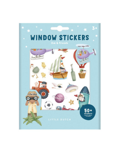 Little Dutch Raamstickers Jim & Friends