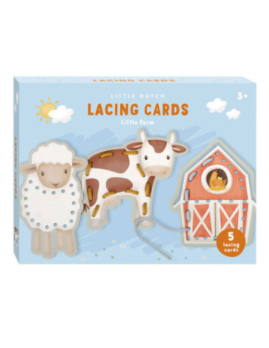 Little Dutch Rijgkaarten Set Little Farm