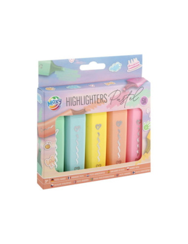 Markeerstiften Pastel 5st.