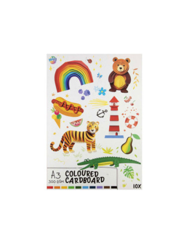 Gekleurd karton A3 10 vellen 10...