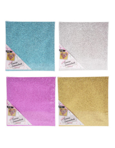 Canvas Glitter 15x15cm Set van 12