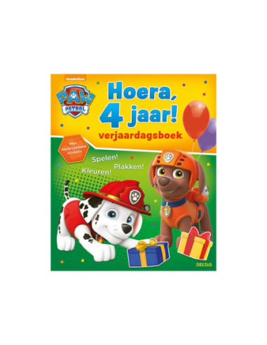 PAW Patrol Verjaardagsboek Hoera 4 jaar!