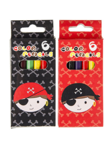 Duckiez Kleurpotloodjes Piraat 6st. -...