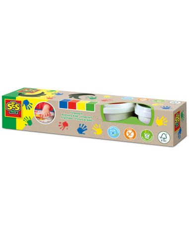 SES ECO Vingerverf, 4 Kleuren