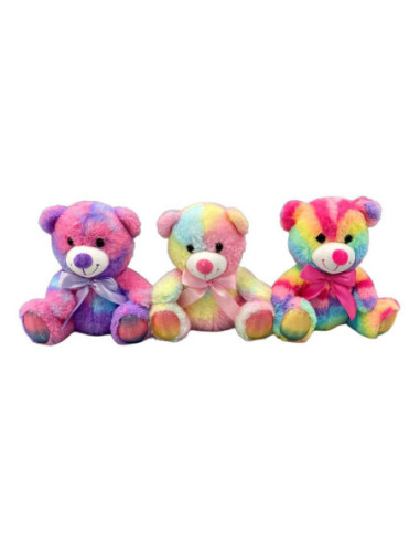 Knuffelbeer Regenboogkleuren - 21cm