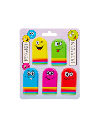 Vingerpoppetjes Gezichtjes, 5st.