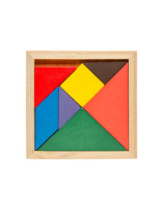 Houten Tangram Puzzel, 7st.