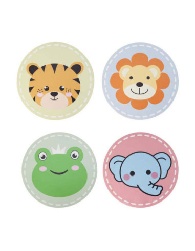 Ronde Dierenplacemats Set van 12, 38cm