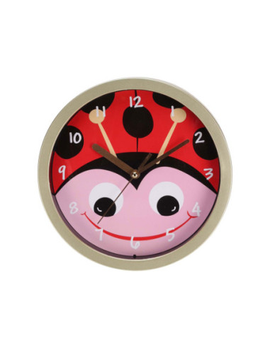 Kinder Wandklok Lieveheerstbeestje, 20cm