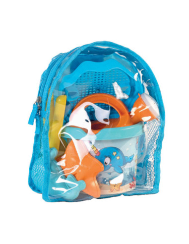 Rugzak met Strandset Walvis, 7dlg.