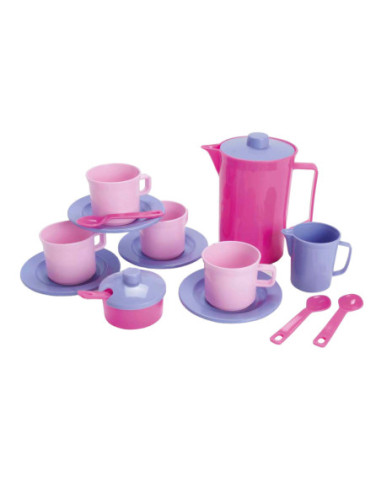 Dantoy Koffieset roze, lila  17dlg.