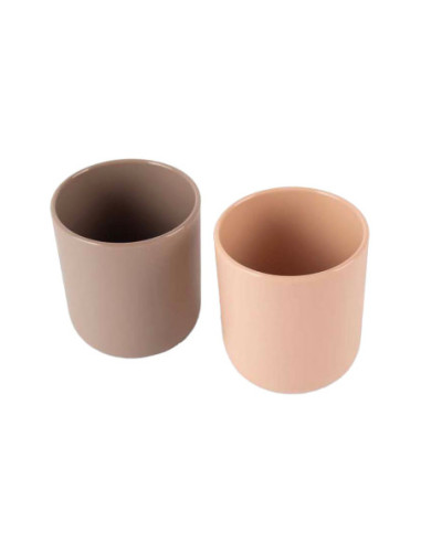 Dantoy Bekerset Mokka/Beige, 2dlg.