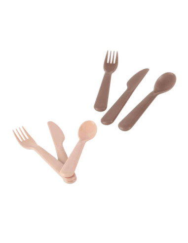 Dantoy Bestekset Mokka/Beige, 6dlg.