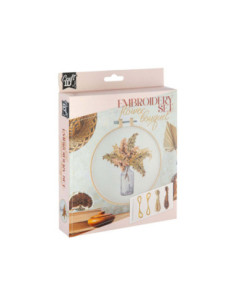 Borduurset Vaas met Bloemen