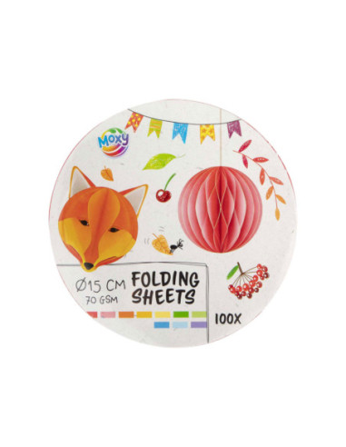 Vouwblaadjes Rond 15cm, 100 Vellen 10...