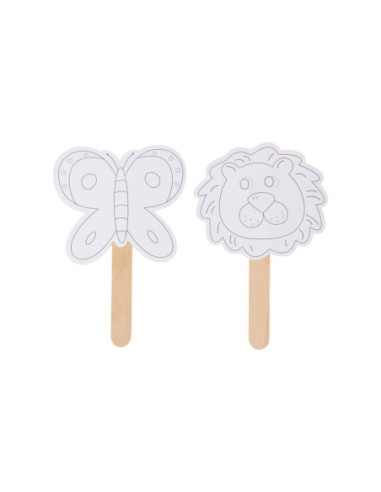 Decoratie Maskers met Houten Handvat,...