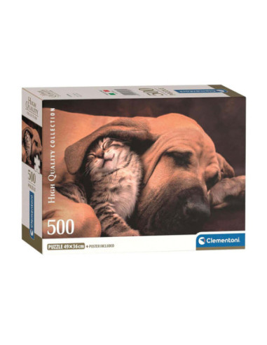 Clementoni Legpuzzel Hond en Kat, 500st.