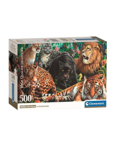 Clementoni Legpuzzel Wild Cats, 500st.
