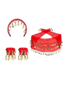Belly Dance Set Rood, 3dlg.