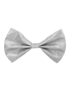 Vlinderstrik Glitter Zilver