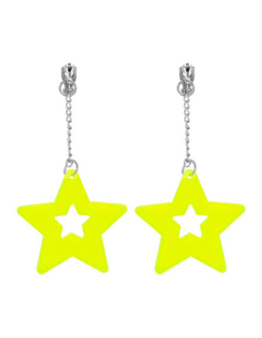 Oorbellen Neon Geel