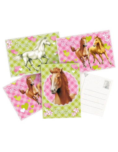 Uitnodigingskaarten Paarden. 6st