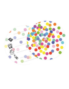 Uitnodigingen Confetti, 6st.