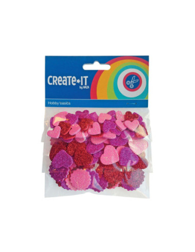 Foamstickers Hartjes en Rondjes, 132st.