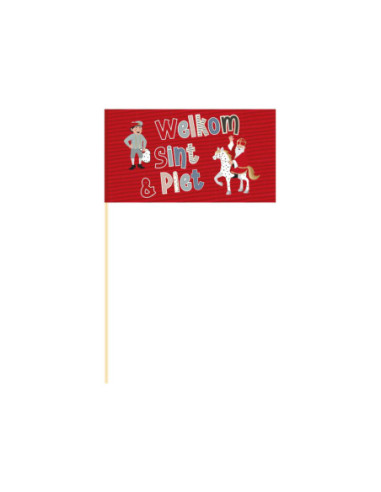 Zwaaivlag Sint & Co. - 22x12cm