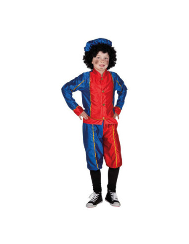 Kostuum Piet Rood Blauw, 4-6 Jaar