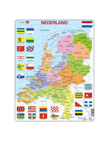 Larsen Legpuzzel Kaart Nederland met...