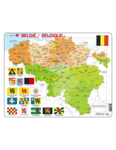 Larsen Legpuzzel Kaart Belgie, 48st.